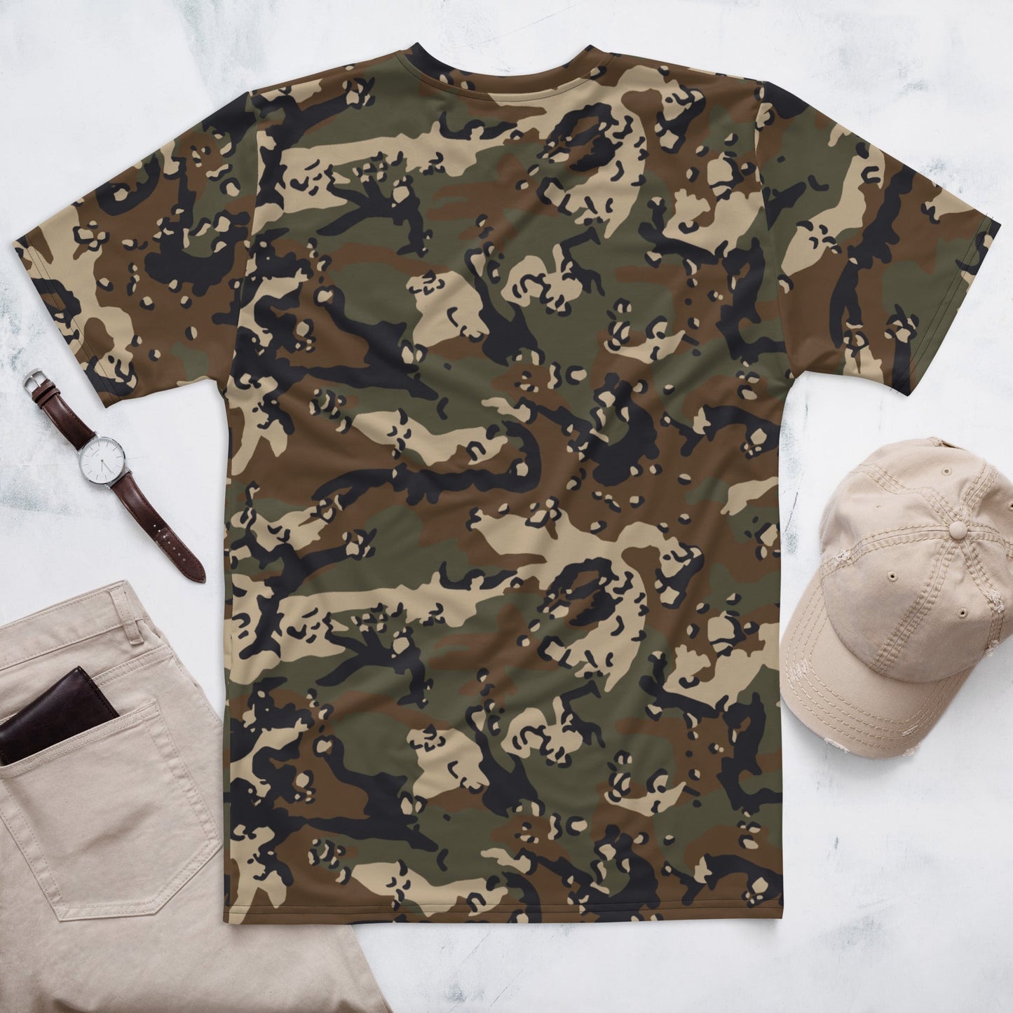 Chocolate Chip Woodland CAMO Mens T-Shirt