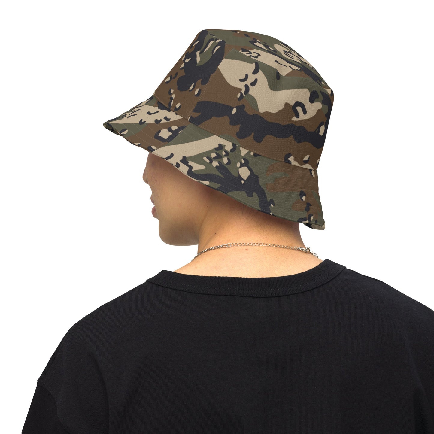 Chocolate Chip Woodland CAMO Reversible Bucket Hat