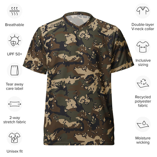 Chocolate Chip Woodland CAMO unisex sports jersey - Sports Jerseys