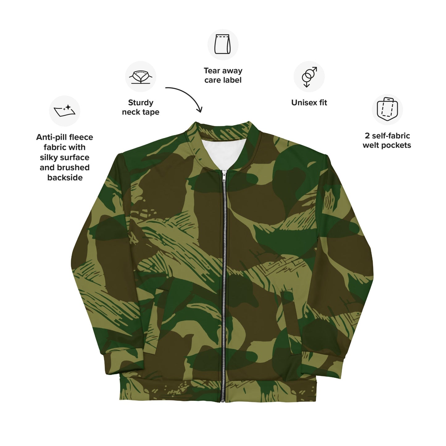 Congo Brushstroke CAMO Unisex Bomber Jacket - Jackets