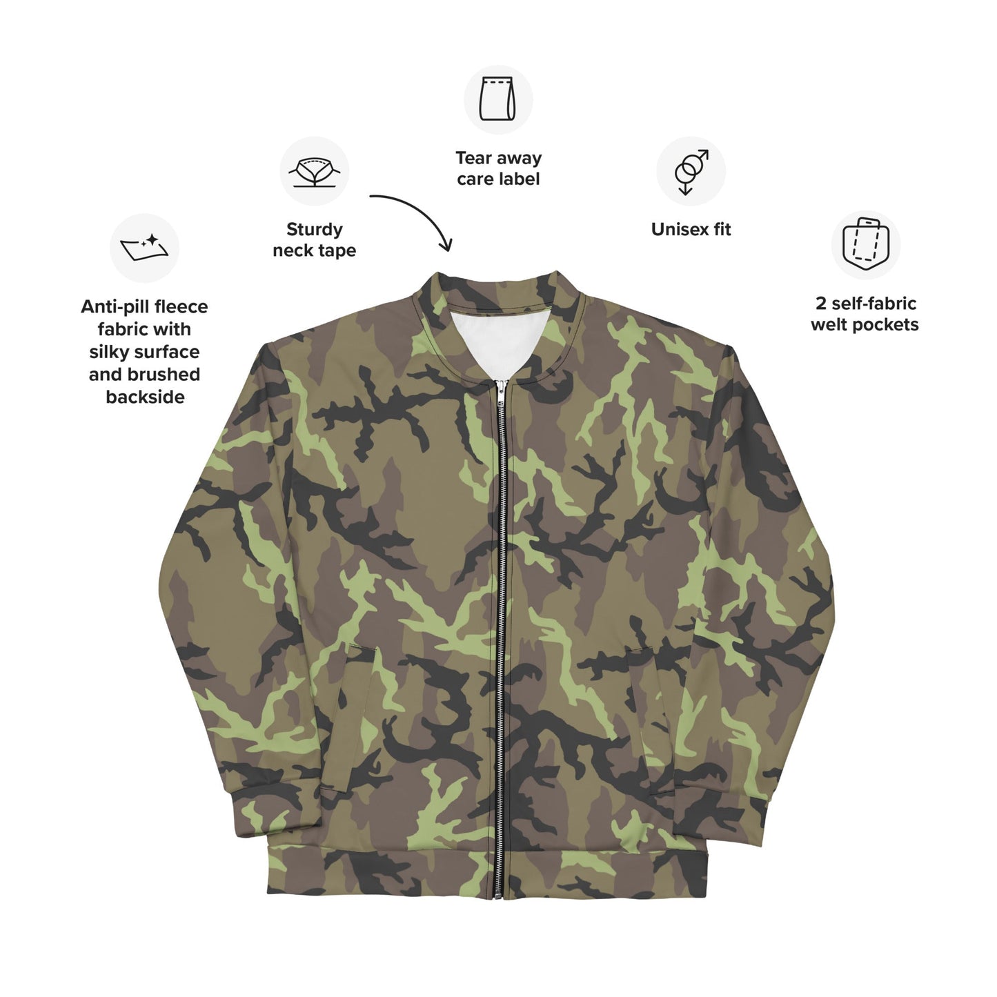 Czech Leaf VZ95 CAMO Unisex Bomber Jacket - Jackets