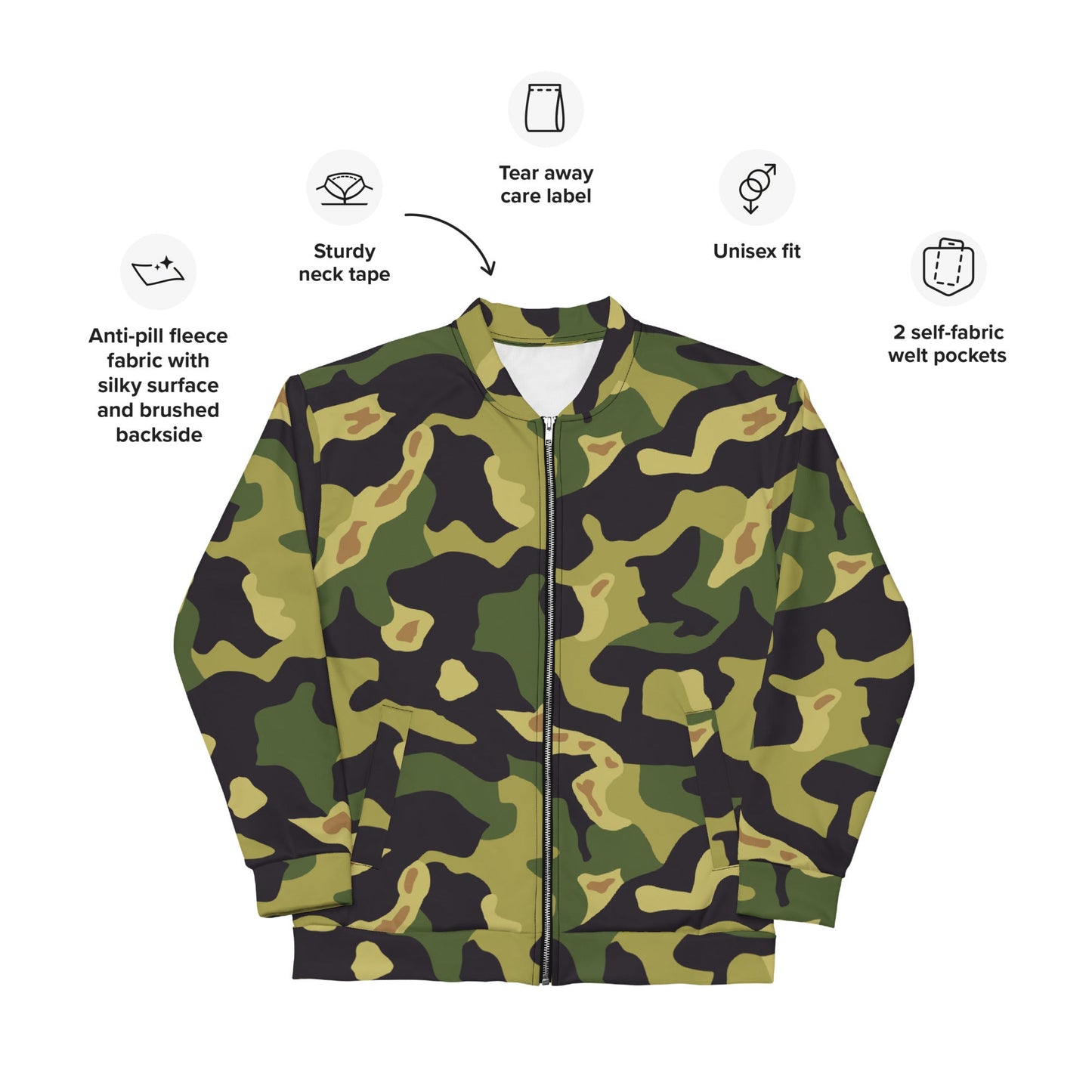 Czech Salamander VZ60 CAMO Unisex Bomber Jacket - Jackets