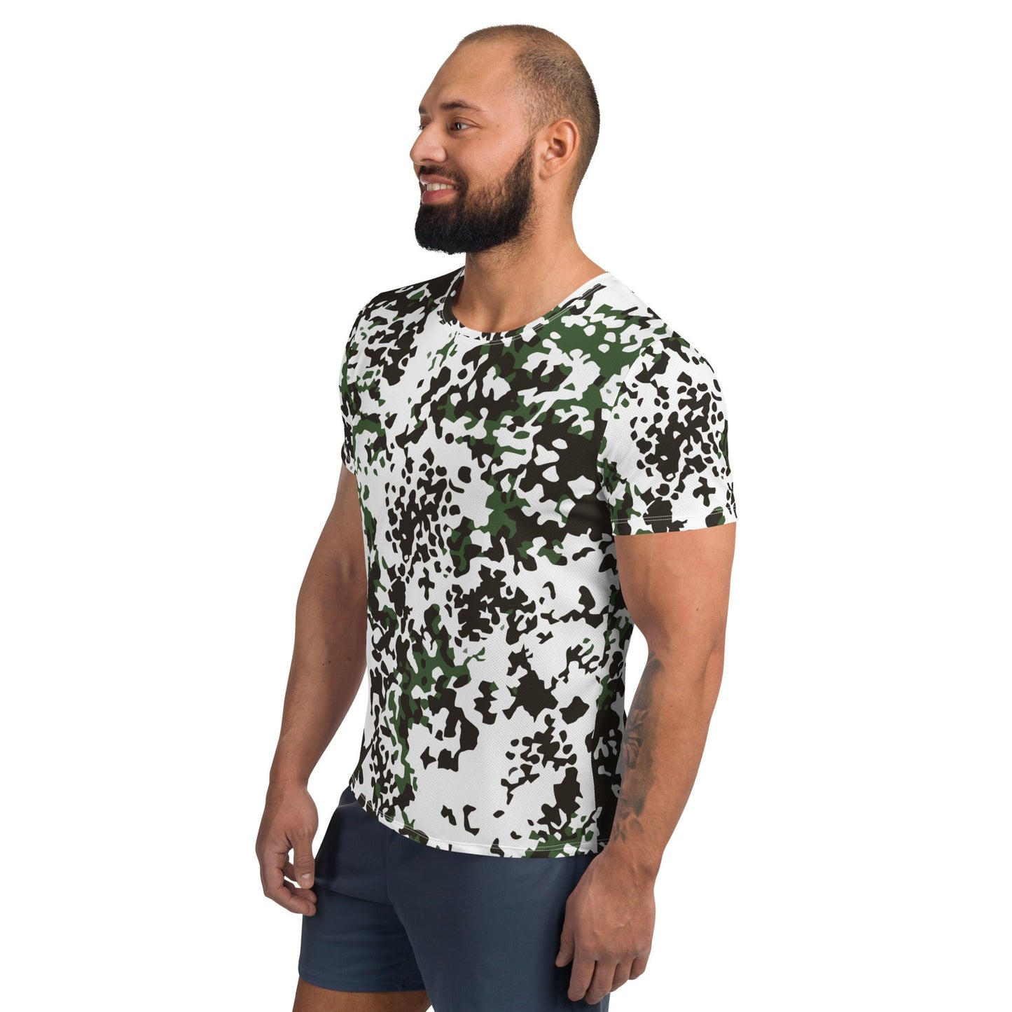 Danish Flecktarn Snow CAMO Mens Athletic T-shirt - T-Shirts