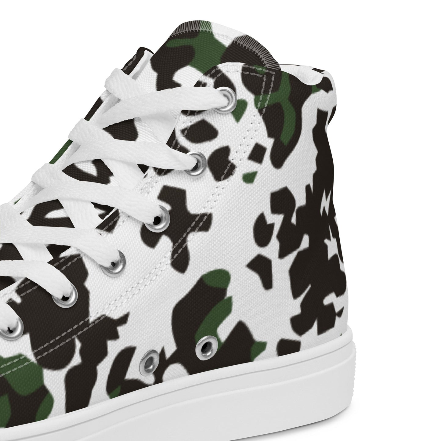 Danish Flecktarn Snow CAMO Mens high top canvas shoes - High Top Canvas Shoes