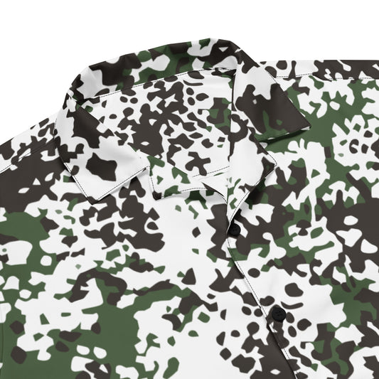 Danish Flecktarn Snow CAMO Unisex button shirt Button Shirts