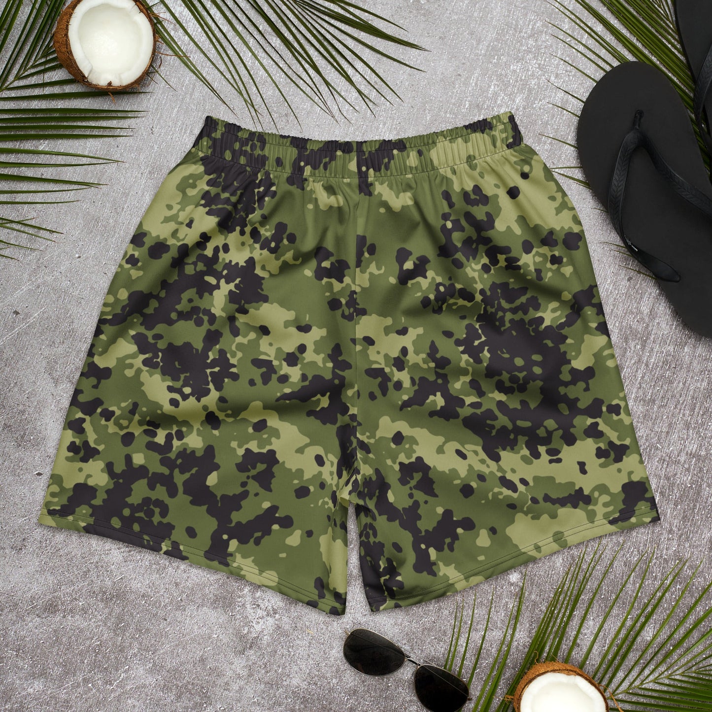 Danish Flecktarn Woodland CAMO Unisex Athletic Long Shorts