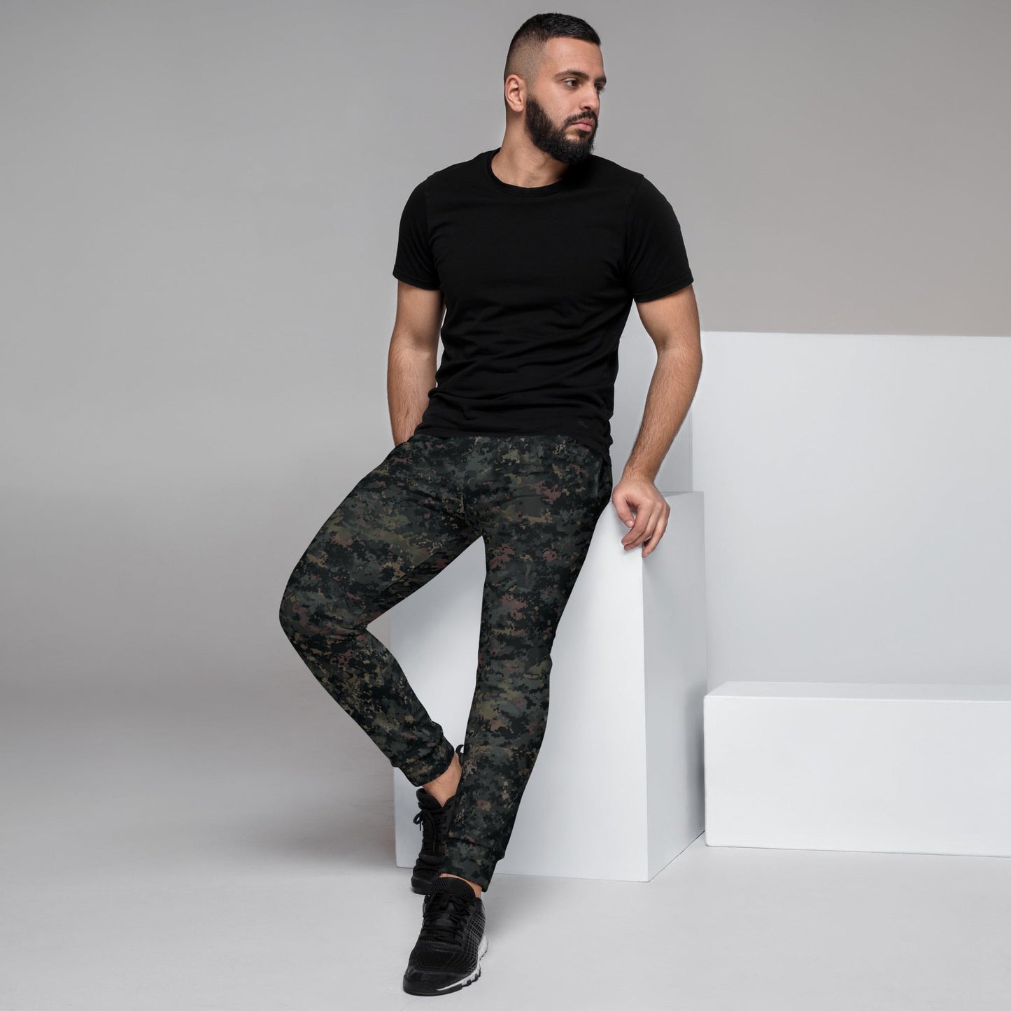 Digital Black Night Rust CAMO Mens Joggers