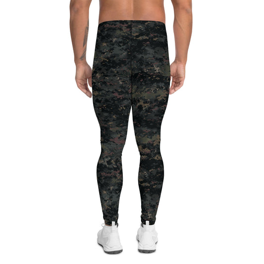 Digital Black Night Rust CAMO Mens Leggings