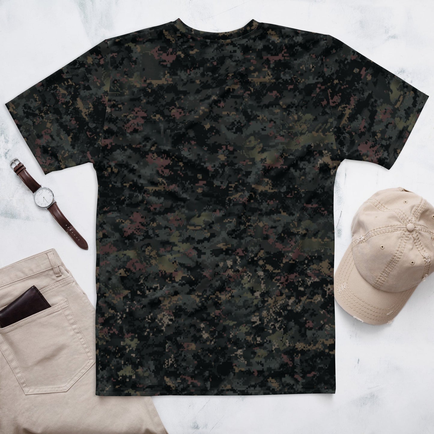 Digital Black Night Rust CAMO Mens t-shirt - T-Shirts