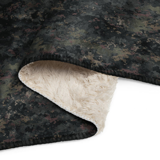 Digital Black Night Rust CAMO Sherpa blanket - Blanket