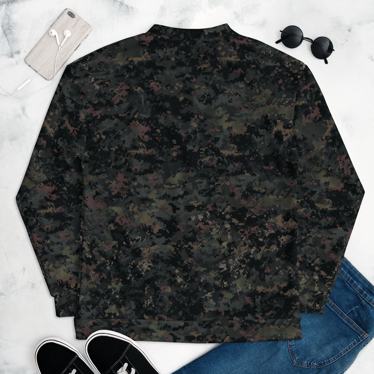 Digital Black Night Rust CAMO Unisex Bomber Jacket