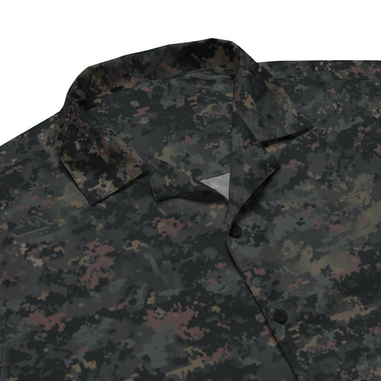 Digital Black Night Rust CAMO Unisex button shirt Button Shirts