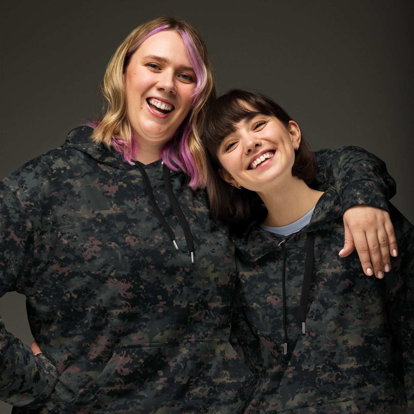 Digital Black Night Rust CAMO Unisex Hoodie - Hoodies