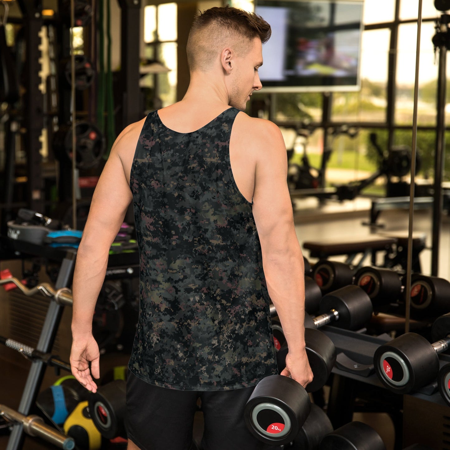 Digital Black Night Rust CAMO Unisex Tank Top