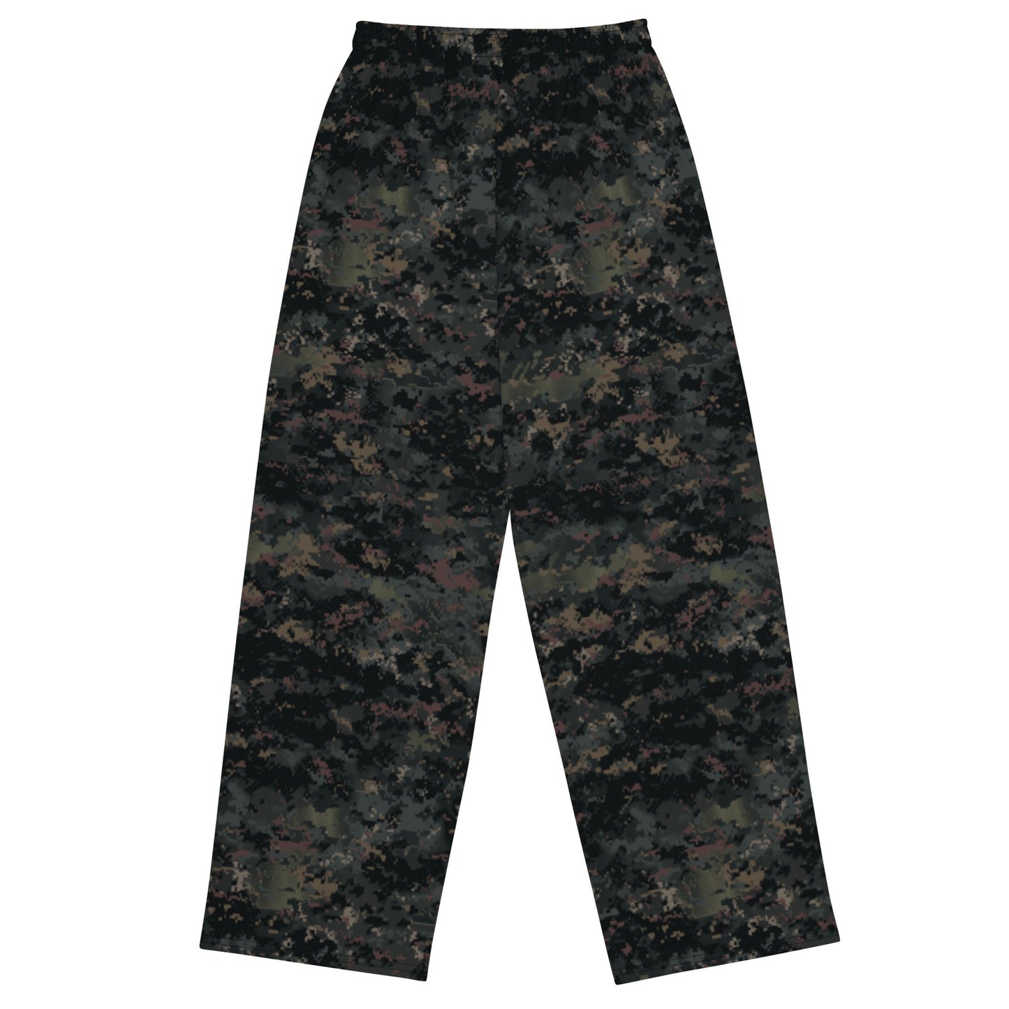 Digital Black Night Rust CAMO unisex wide leg pants Wide Pants