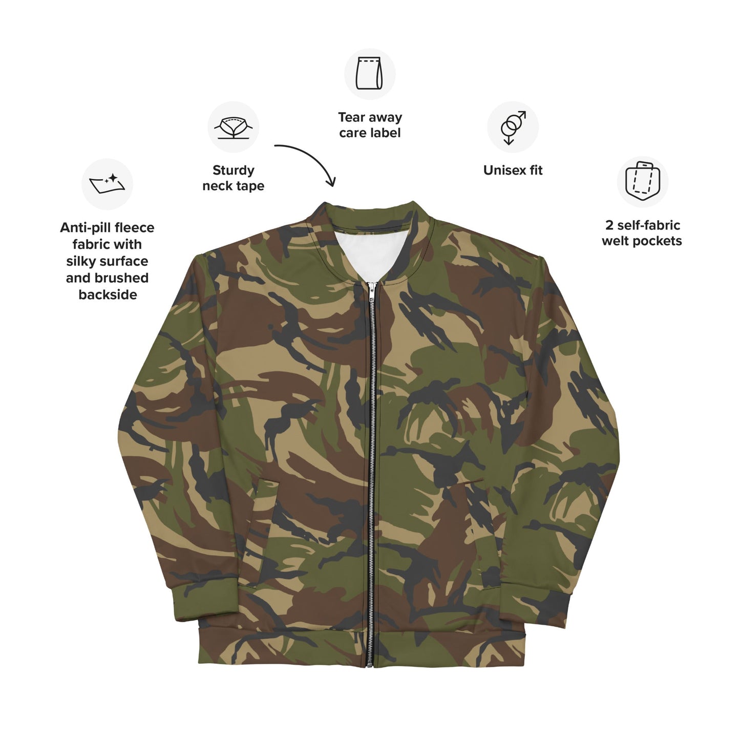 Dutch DPM CAMO Unisex Bomber Jacket - Jackets