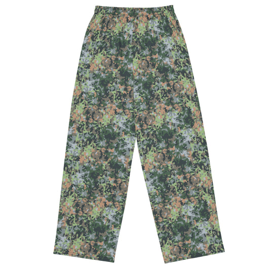 Dutch Fractal Green CAMO unisex wide-leg pants - Wide-leg Pants