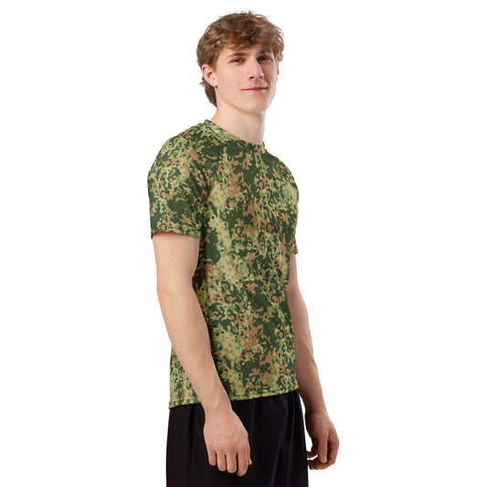 Dutch Fractal Multitone CAMO short-sleeve mens rash guard