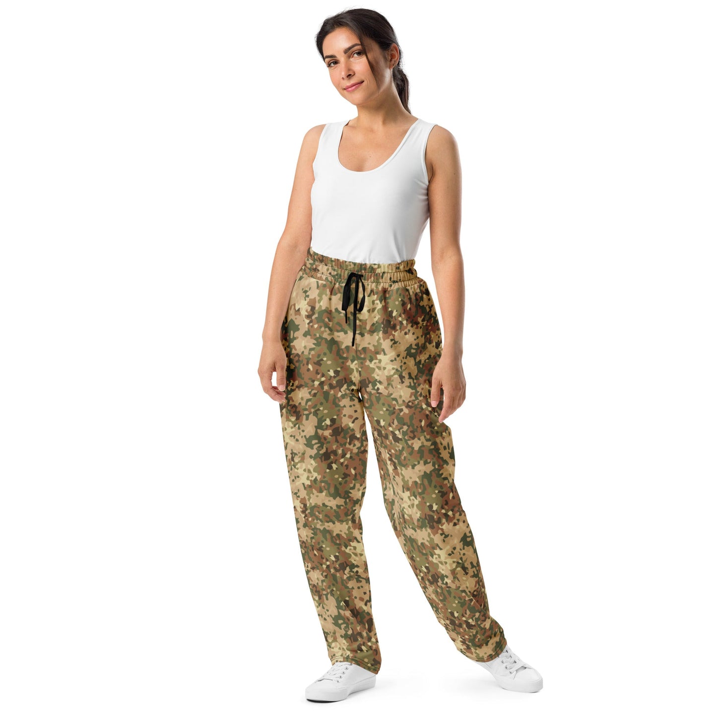 Dutch Fractal Tan CAMO Wide-leg joggers - Joggers