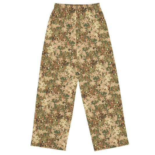 Dutch Fractal Tan CAMO unisex wide-leg pants - Wide-leg Pants