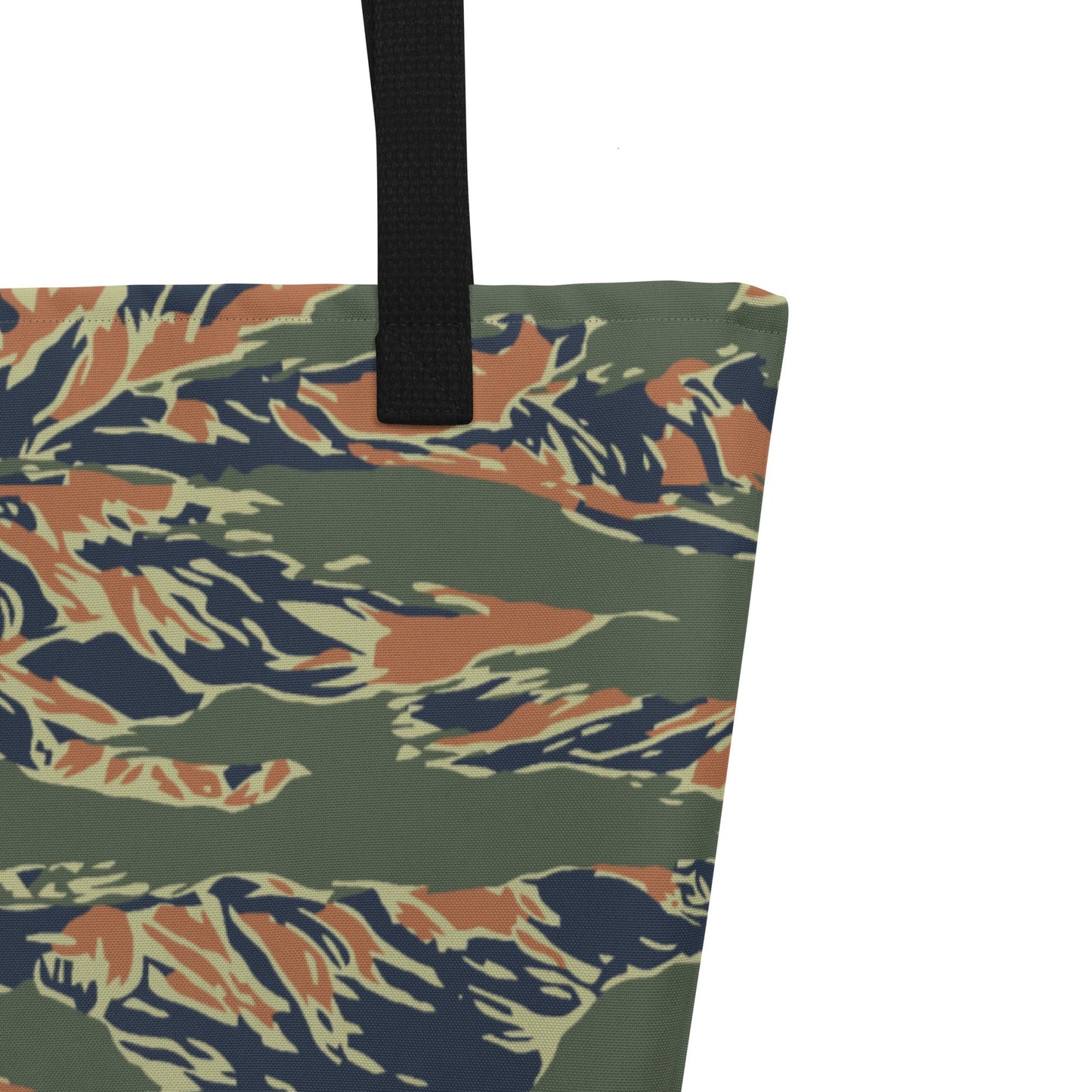 Equador Tiger Stripe Orange CAMO Large Tote Bag