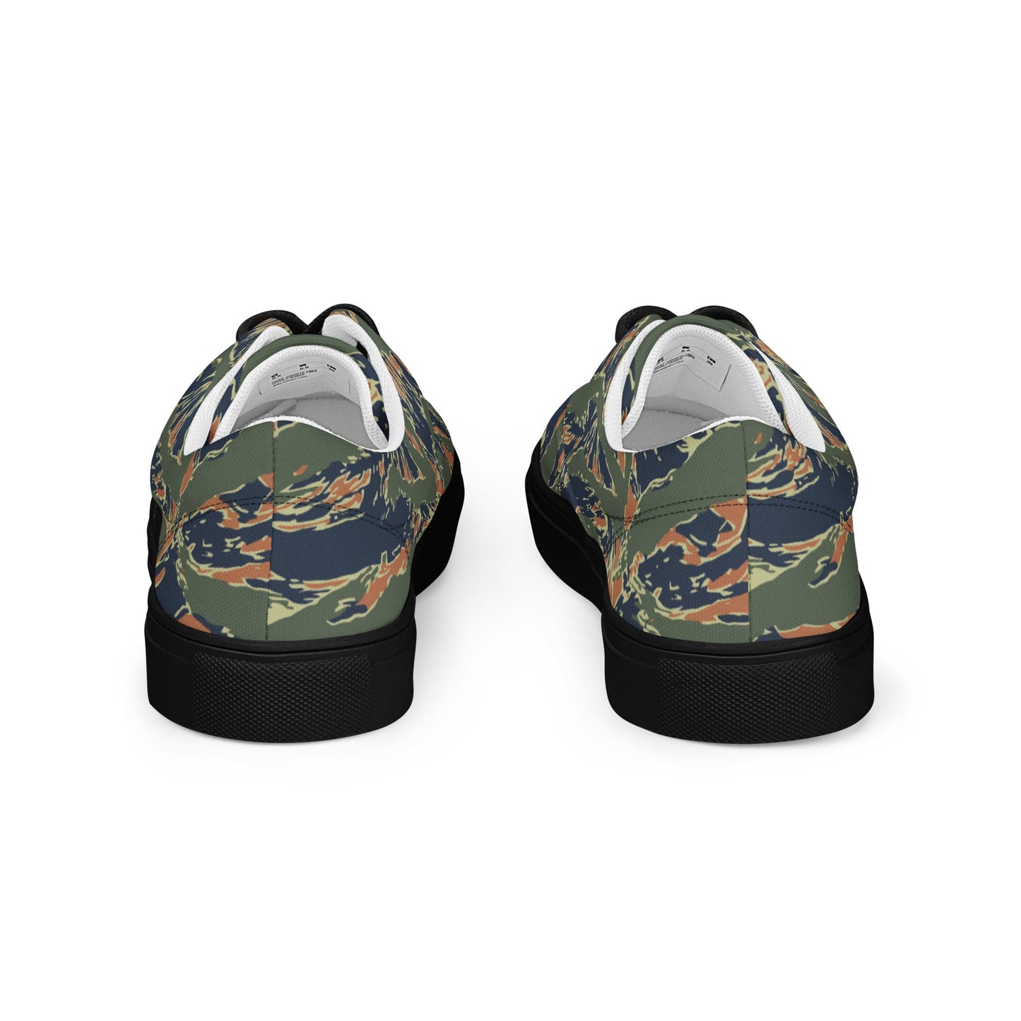 Equador Tiger Stripe Orange CAMO Mens Lace-Up Canvas Shoes - Lace-up