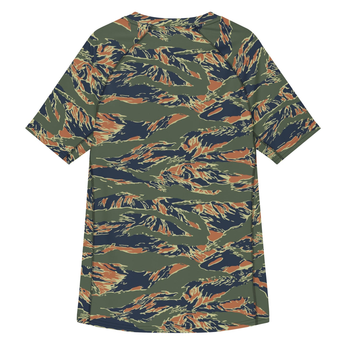 Equador Tiger Stripe Orange CAMO Mens Short-Sleeve Rash Guard