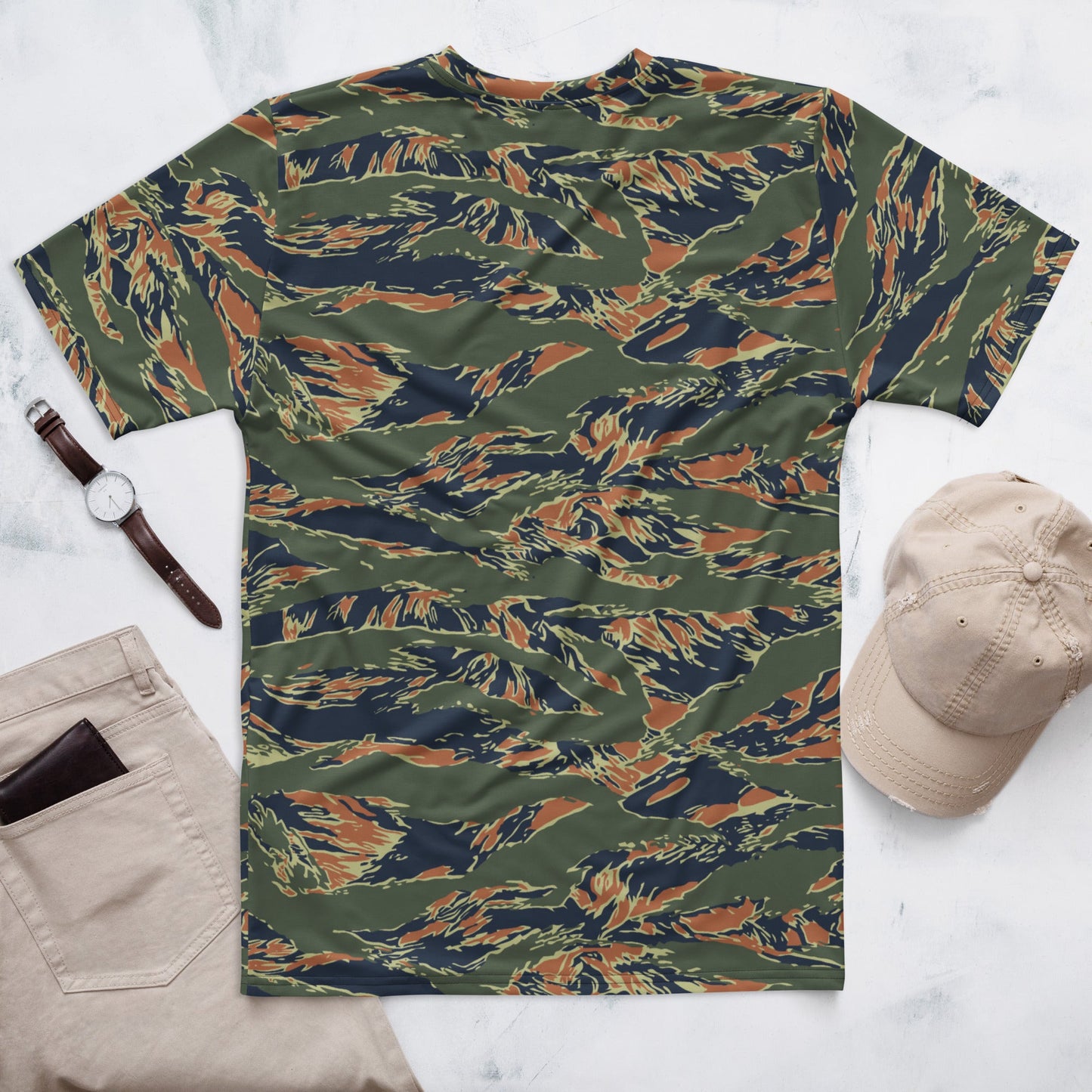 Equador Tiger Stripe Orange CAMO Mens T-Shirt