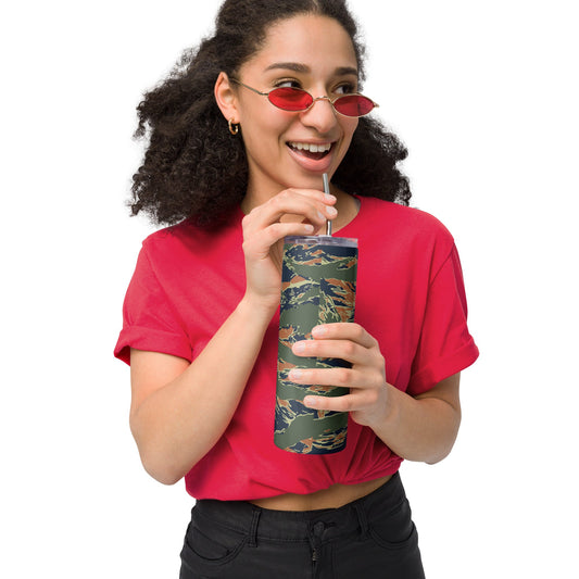 Equador Tiger Stripe Orange CAMO Stainless Steel Tumbler