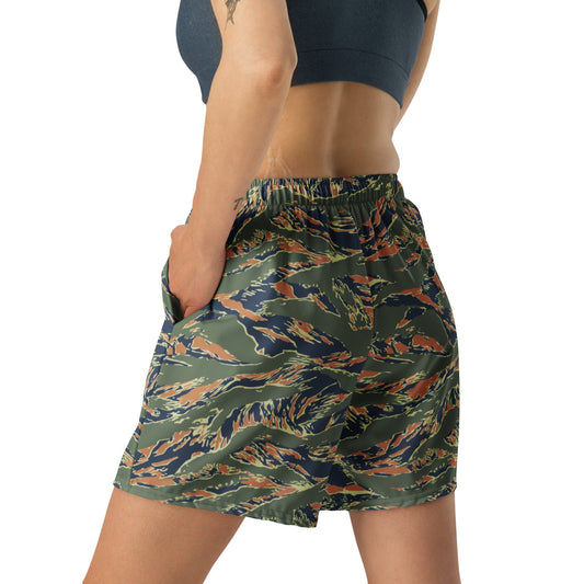 Equador Tiger Stripe Orange CAMO Unisex Athletic Long Shorts