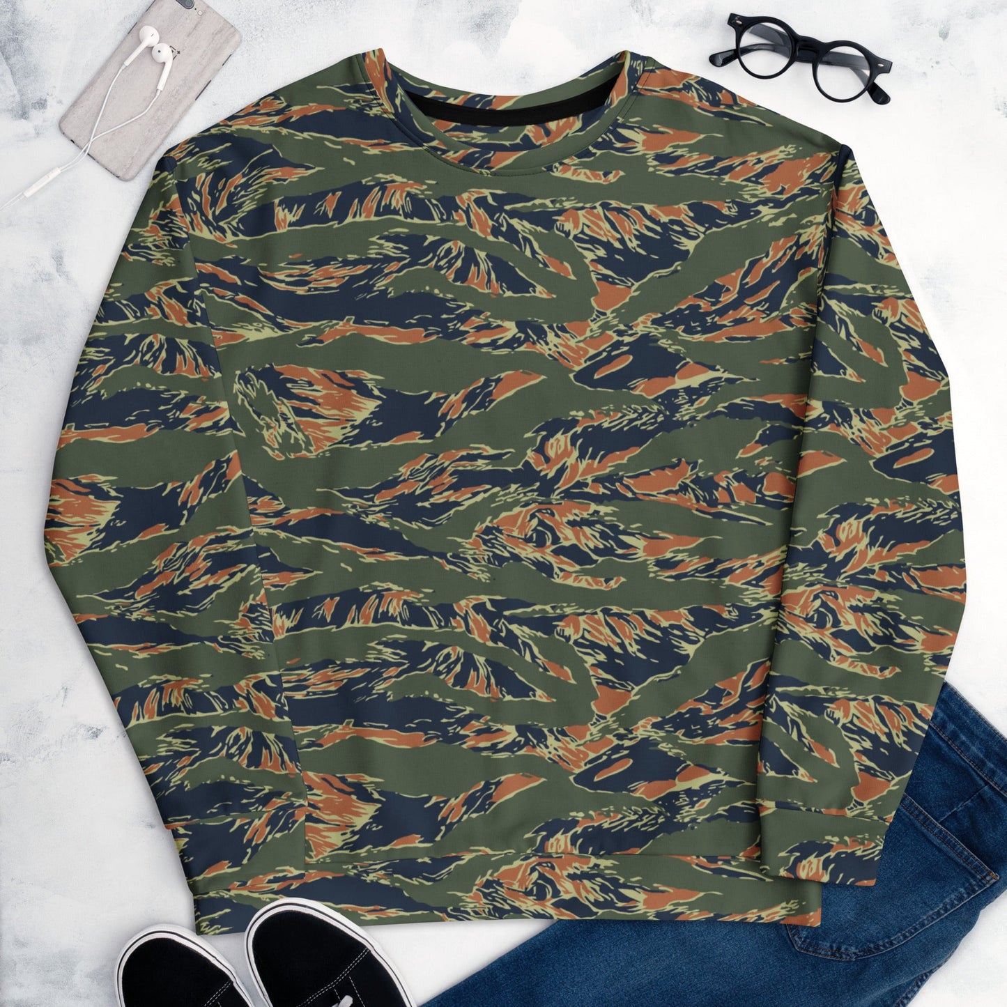 Equador Tiger Stripe Orange CAMO Unisex Sweatshirt