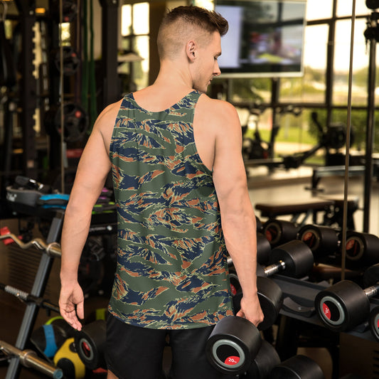 Equador Tiger Stripe Orange CAMO Unisex Tank Top