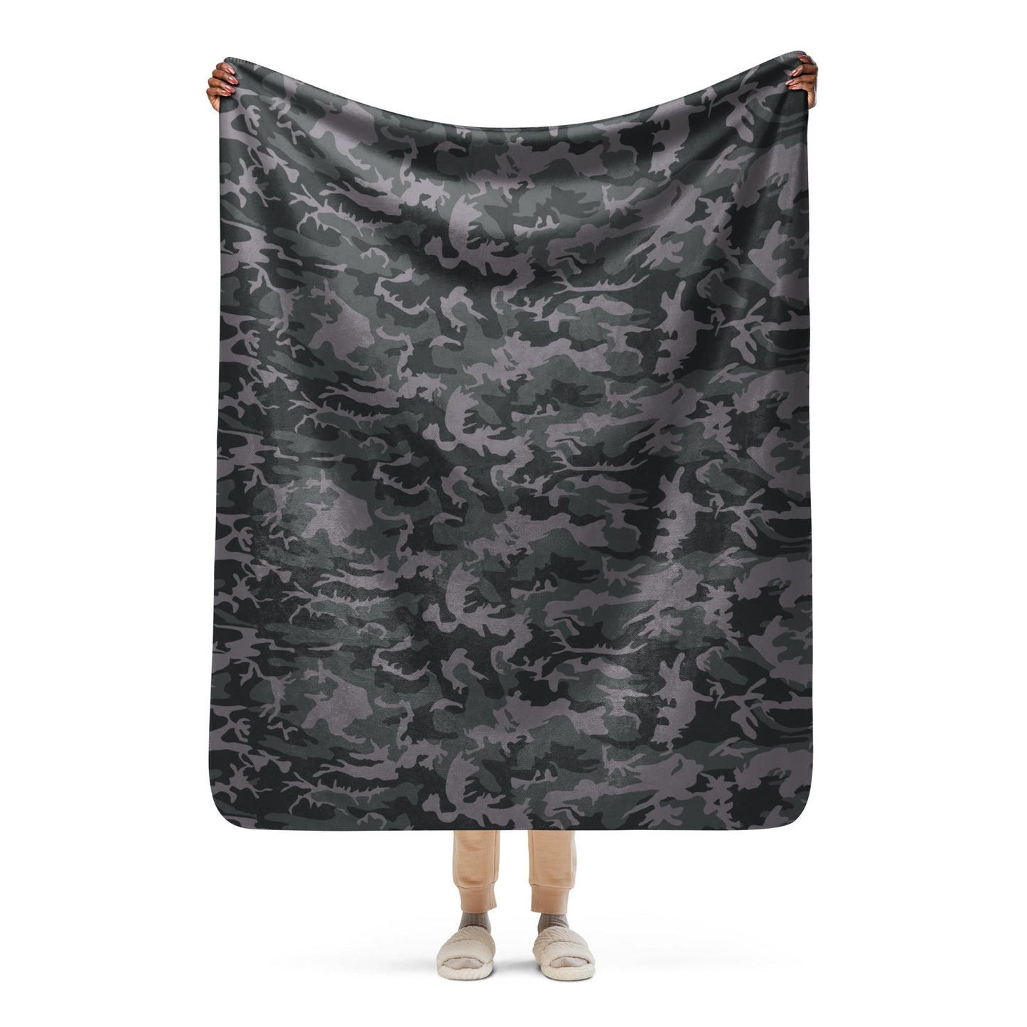 ERDL Black Urban CAMO Sherpa blanket - 50″×60″ - Blankets