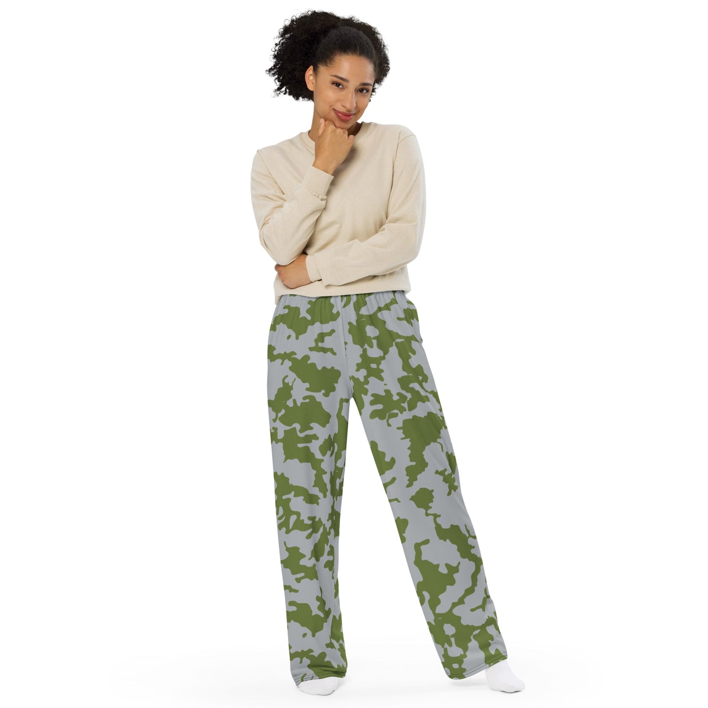 Fallout 3 Operation Anchorage Snow CAMO unisex wide-leg pants - Wide-leg Pants