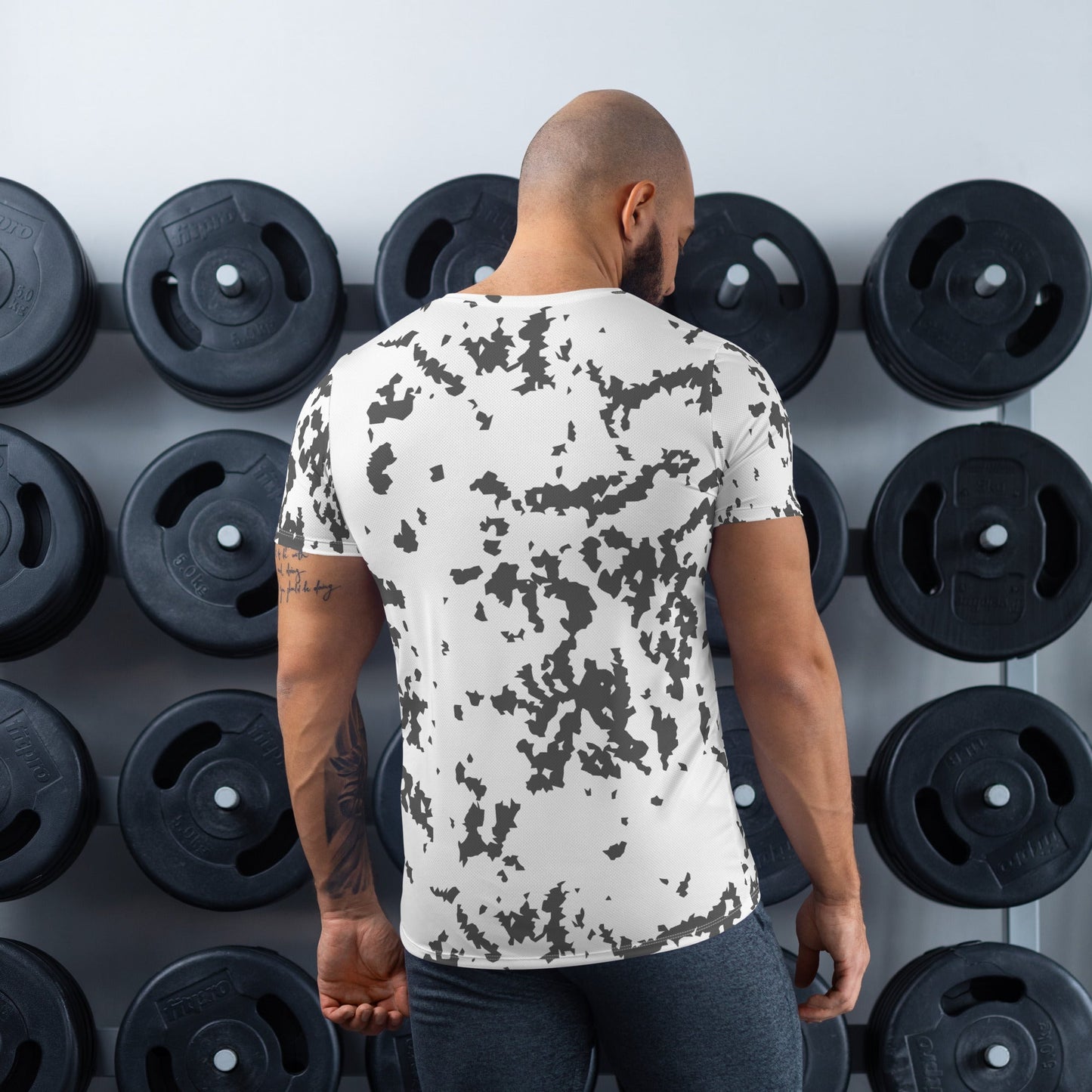 Finnish Lumikuvio Snow CAMO Mens Athletic T-shirt - T-Shirts