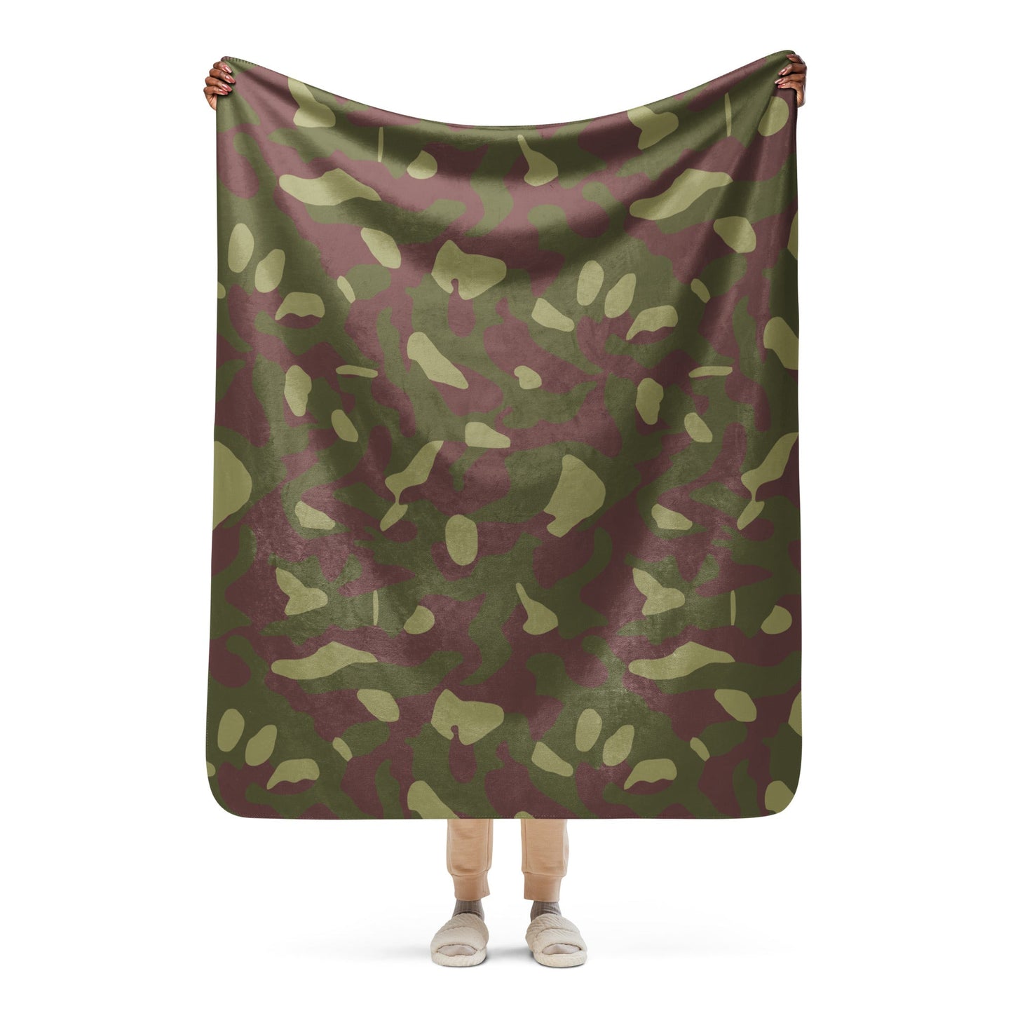 Finnish M62 CAMO Sherpa blanket - 50″×60″ - Blankets