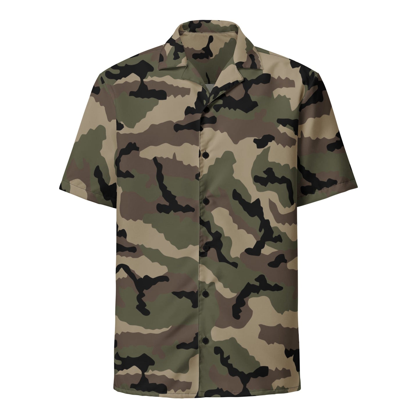 French CCE Woodland CAMO Unisex button shirt Button Shirts