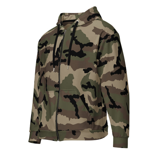 French CCE Woodland CAMO Unisex zip hoodie Zip Hoodies