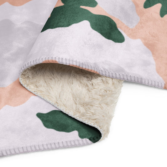 French Chasseur Alpins Tundra CAMO Sherpa blanket Blankets