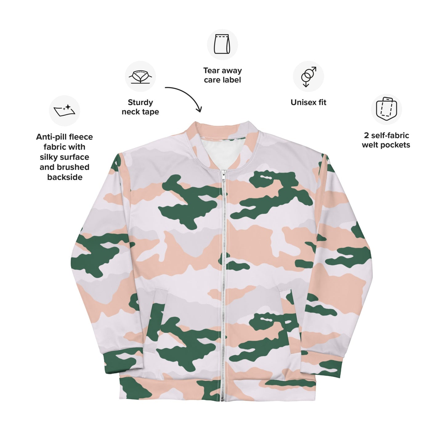 French Chasseur Alpins Tundra CAMO Unisex Bomber Jacket - Jackets