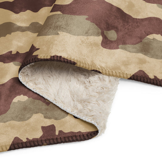 French Daguet Desert CAMO Sherpa blanket - Blankets