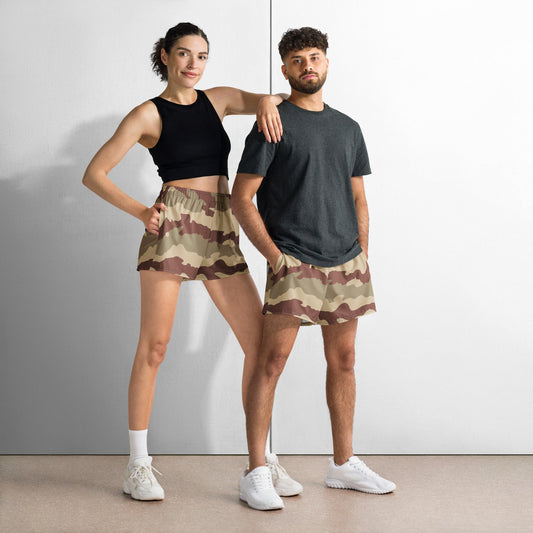 French Daguet Desert CAMO Unisex Athletic Shorts