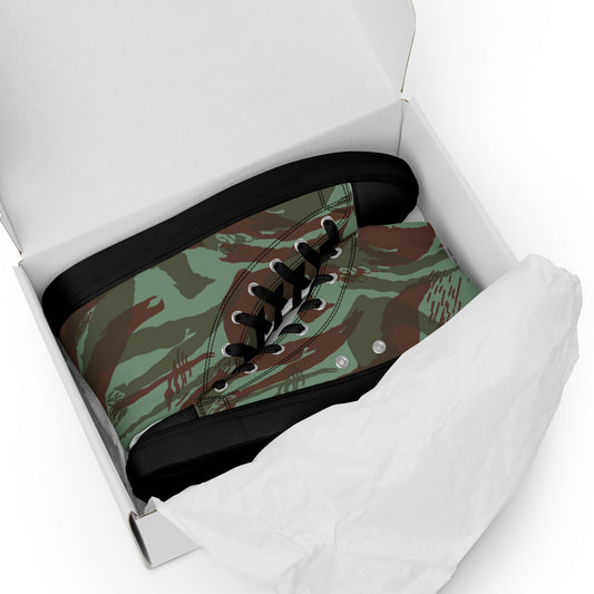 French Lizard Foreign Legion CAMO Mens high top canvas shoes - High Top Canvas Shoes