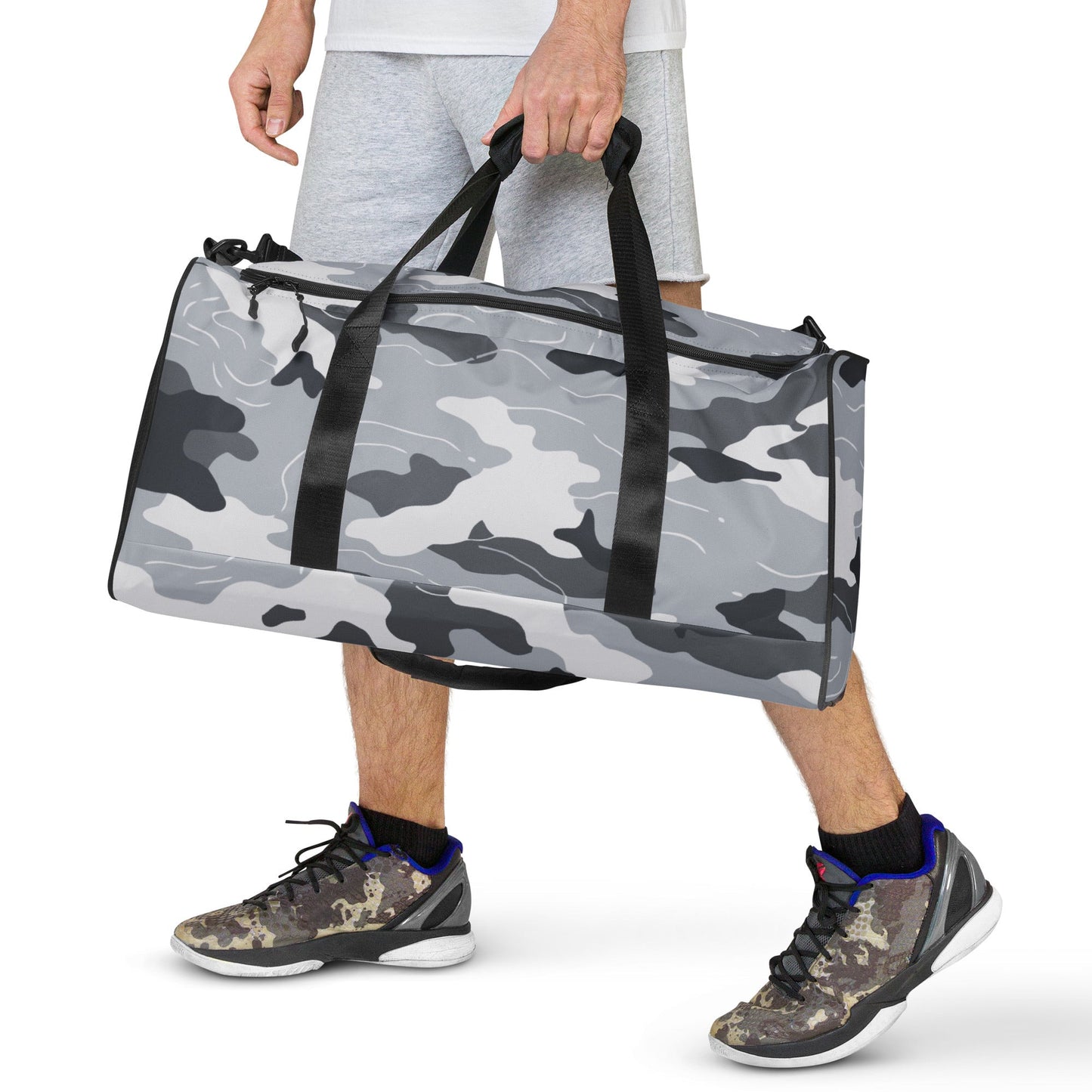 Frozen Tundra Topo CAMO Duffle Bag