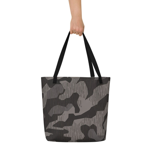 German Black Forest Splinter CAMO Large Tote Bag