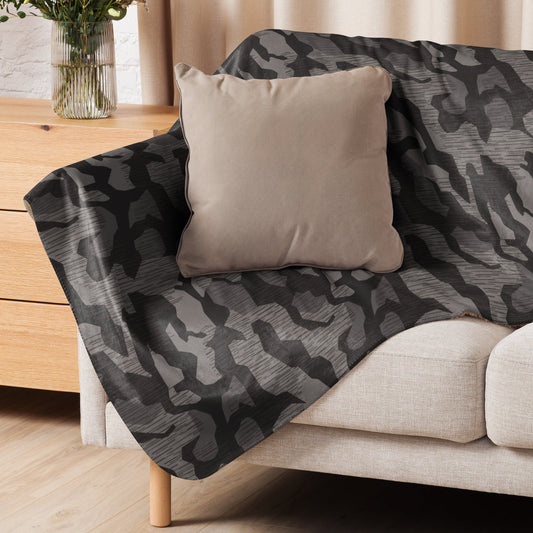 German Black Forest Splinter CAMO Sherpa Blanket