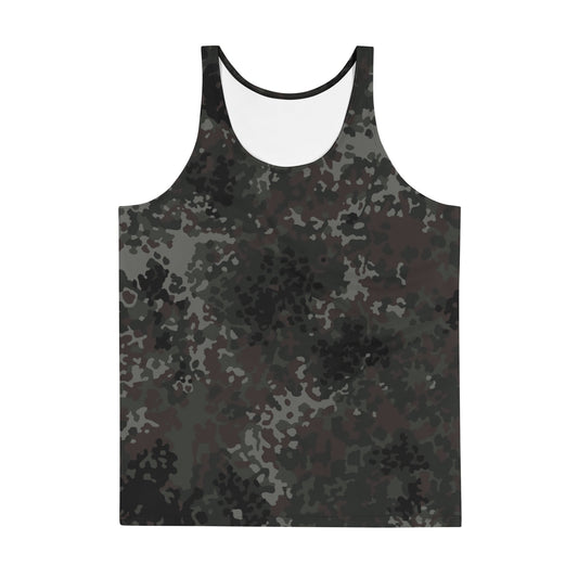 German Flecktarn Black CAMO Unisex Tank Top - Tops