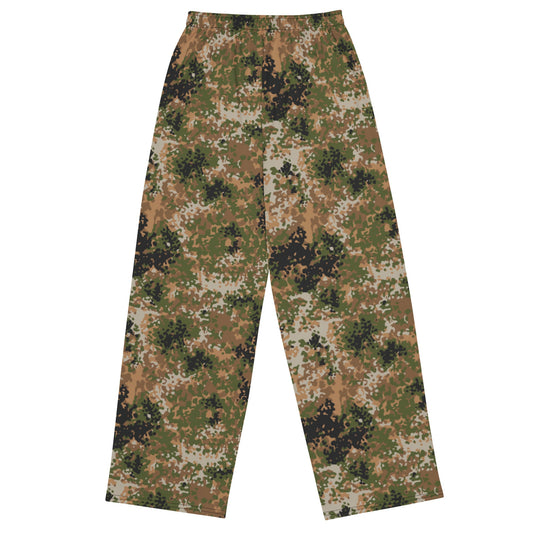 German Flecktarn Multi-terrain CAMO Unisex Wide-Leg Leisure Pants