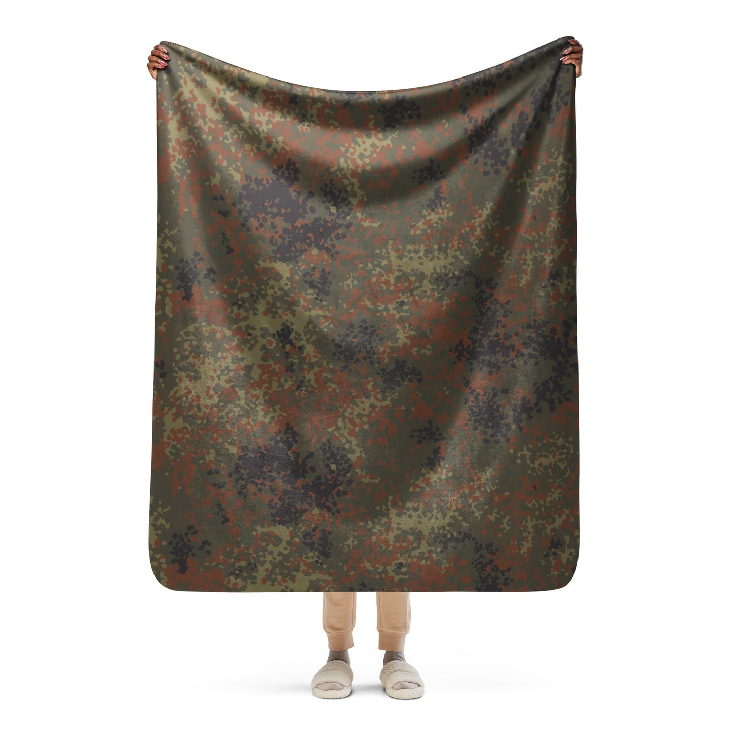 German Flecktarn CAMO Sherpa blanket - 50″×60″ - Blankets