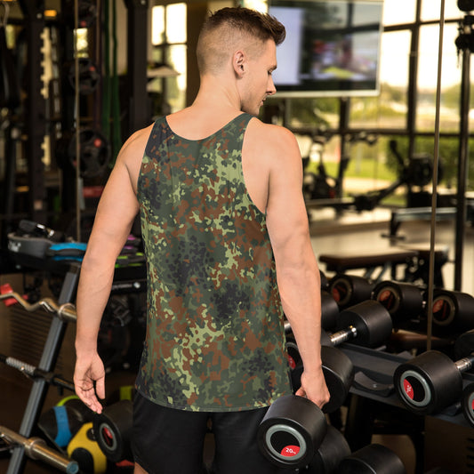 German Flecktarn Spring CAMO Unisex Tank Top Tops
